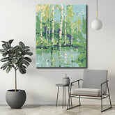 Painting by numbers birch forest